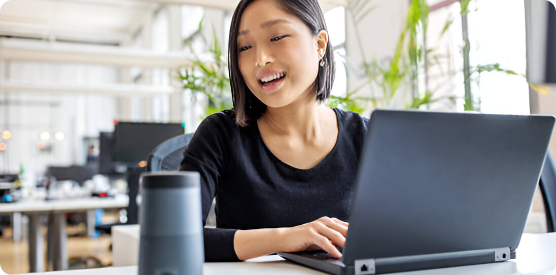 Illustration showing virtual assistant working with tools